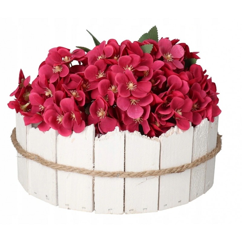 DONICZKA OSŁONKA DREWNIANA 26CM BIAŁA DONICZKI