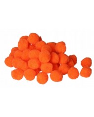 POMPONY POMPONIKI KREATYWNE 2,5CM 250SZT POMARAŃCZ