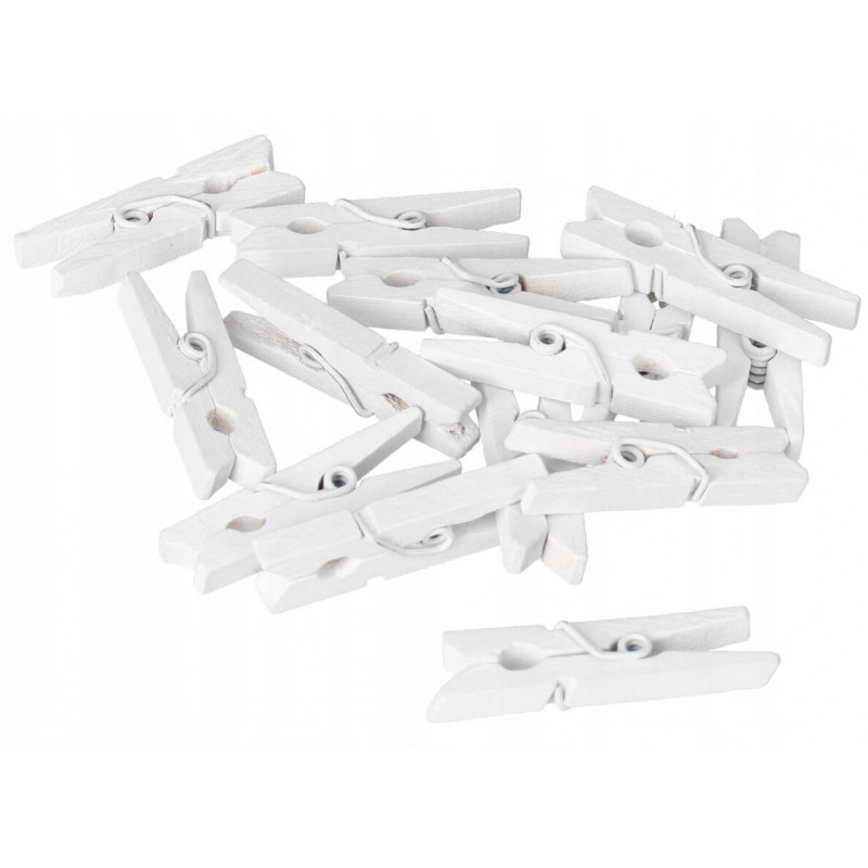 KLAMERKI DREWNIANE SPINACZE 24SZT 3CM KLAMERKA