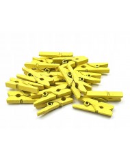 KLAMERKI DREWNIANE MINI SPINACZE 24SZT 3CM ZIELONE