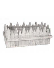 DONICZKA OSŁONKA DREWNIANA 26CM BIAŁA DONICZKI