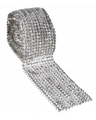 TAŚMA CYRKONIE PAS DIAMENTOWY 9,1M X12CM SREBRNA