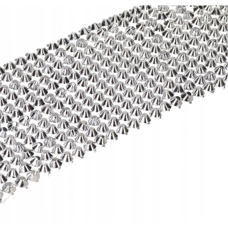 TAŚMA CYRKONIE PAS DIAMENTOWY STOŻEK 4Mx10 CM