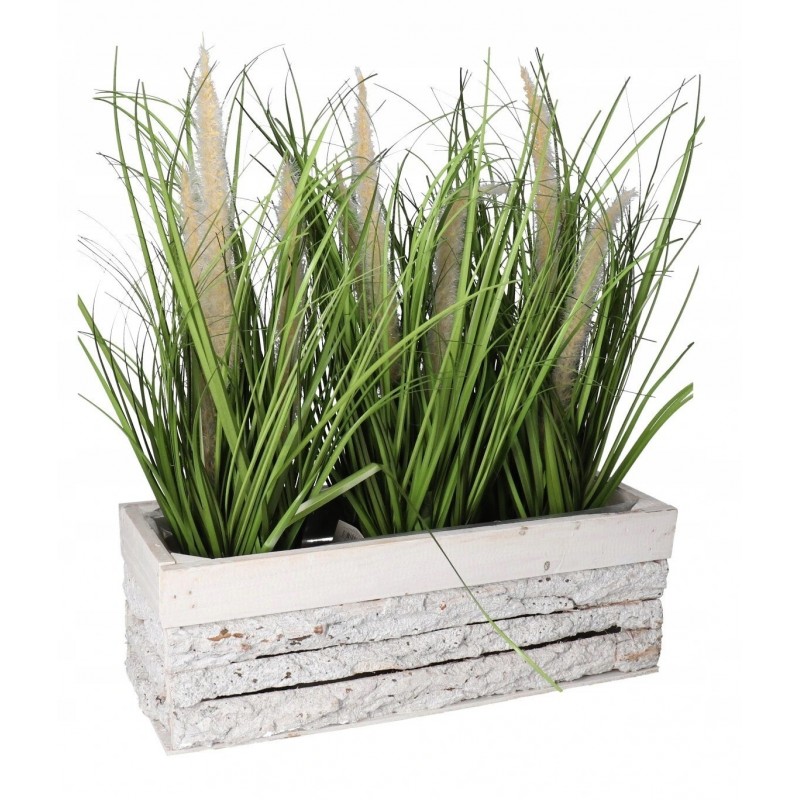 DONICZKA OSŁONKA DREWNIANA BIAŁA KORYTKO KORA 40CM