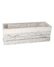 DONICZKA OSŁONKA DREWNIANA KORYTKO KORA BIAŁA 20CM