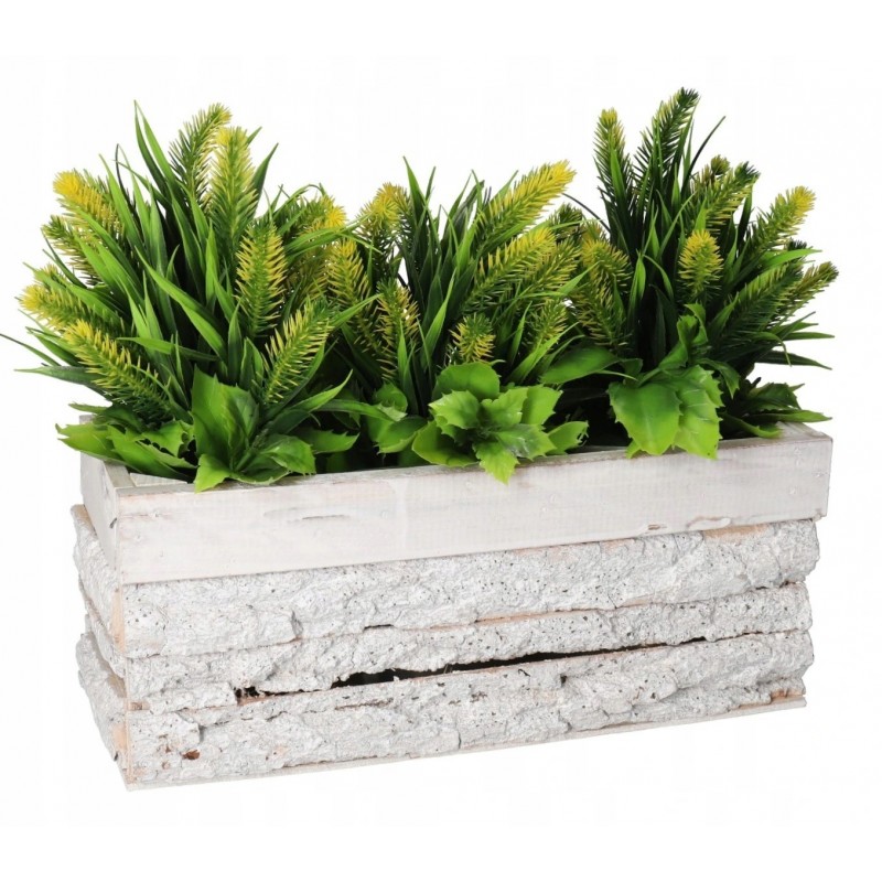 DONICZKA OSŁONKA DREWNIANA KORYTKO KORA 30 CM BIAŁA