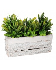 DONICZKA OSŁONKA DREWNIANA KORYTKO KORA 30 CM BIAŁA