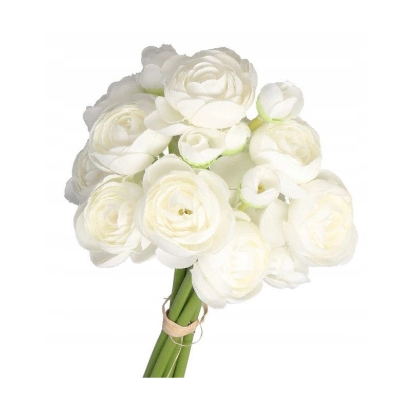 BUKIET PEŁNIK JASKRY SZTUCZNE KWIATY 29 CM 6 GAŁ PEONIA PIWONIA