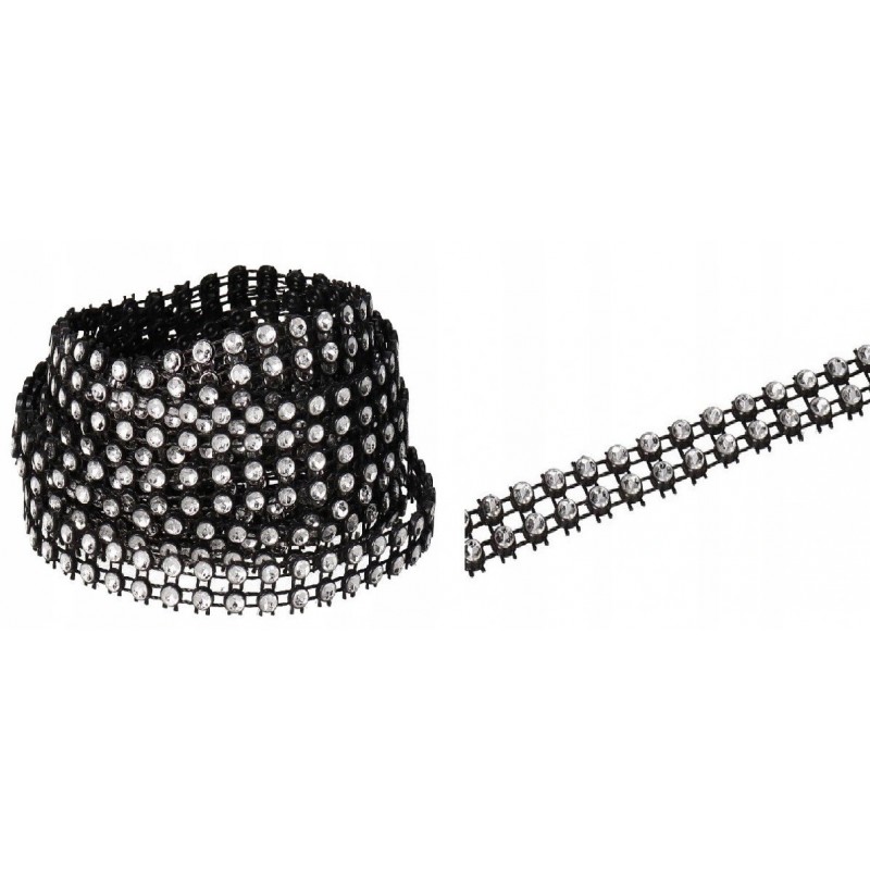 TAŚMA CYRKONIE PAS DIAMENTOWY OZDOBNY 1CM X 3M