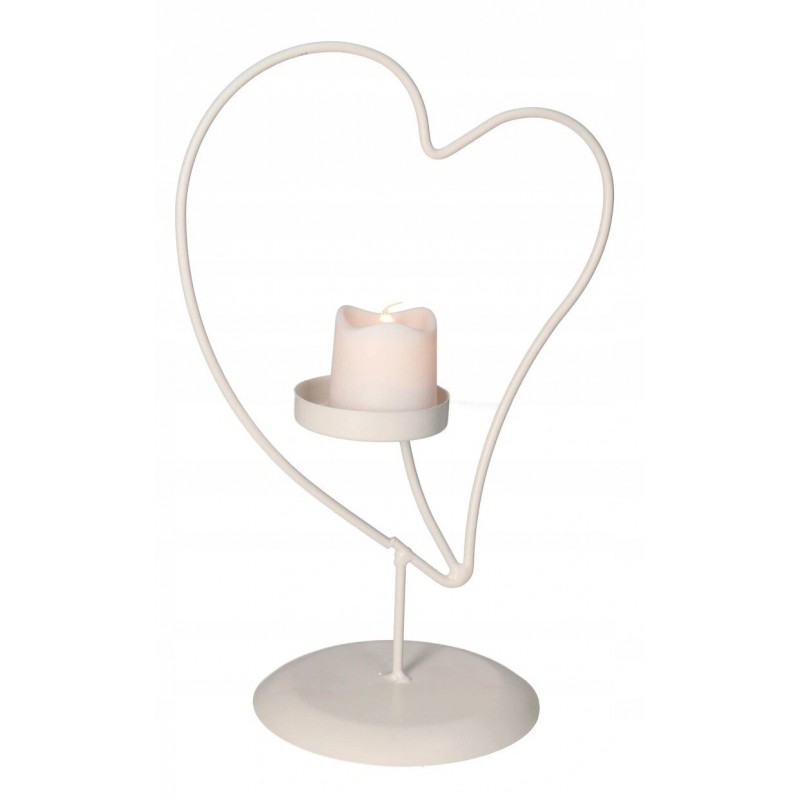 SERCE ŚWIECZNIK METALOWY OZDOBA 23,5 CM