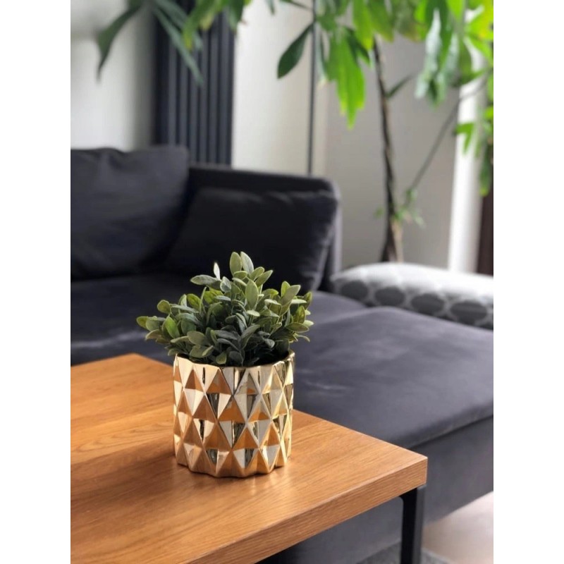 DONICZKA OSŁONKA CERAMICZNA NOWOCZESNA ZŁOTA