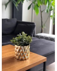 DONICZKA OSŁONKA CERAMICZNA NOWOCZESNA ZŁOTA