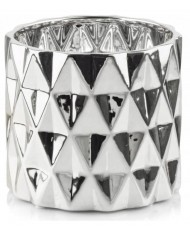 DONICZKA OSŁONKA CERAMICZNA NOWOCZESNA SREBRNA