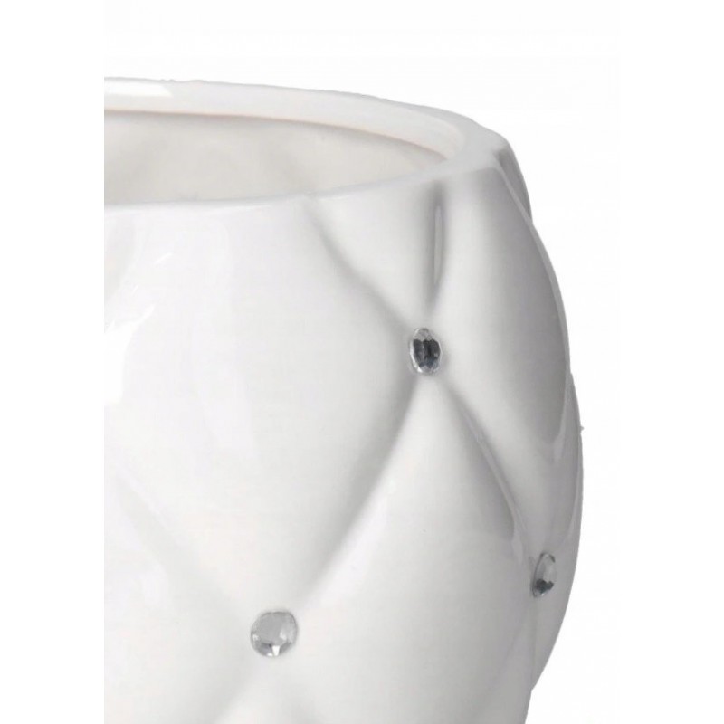 DONICZKA OSŁONKA CERAMICZNA BIAŁA 13 CM DONICZKI