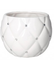 DONICZKA OSŁONKA CERAMICZNA BIAŁA 13 CM DONICZKI