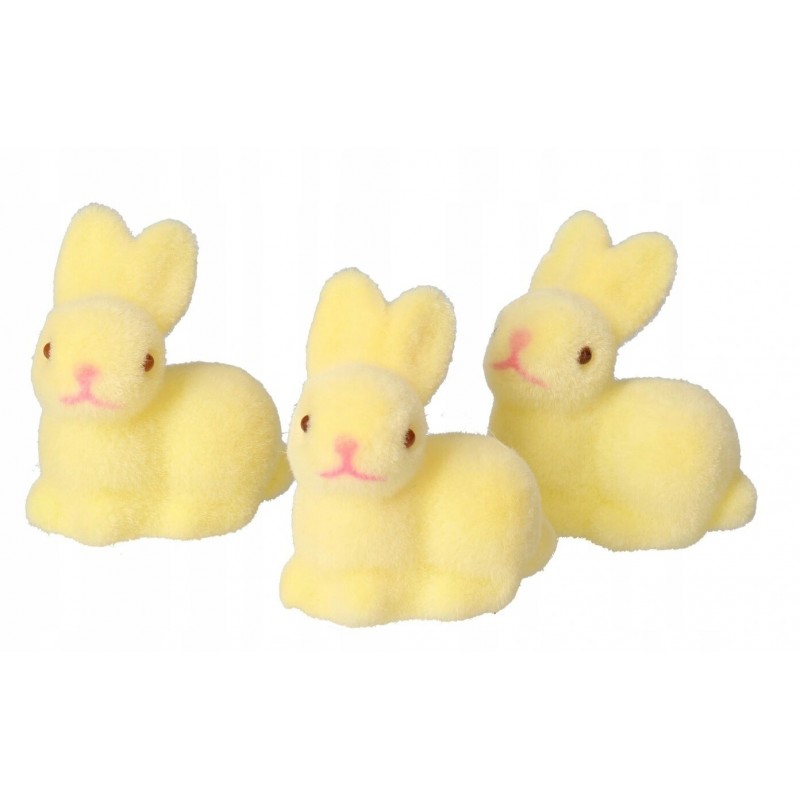 ZAJĄC ZAJĄCZEK WIELKANOCNY ZAJACZKI 3SZT FIGURKA