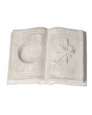 KSIĘGA NA GRÓB Z KAMIENIA ŚWIECZNIK 24 CM OZDOBA