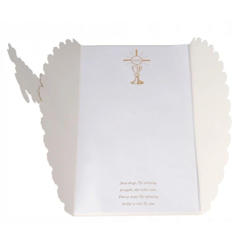 KARTKA NA KOMUNIĘ PAMIĄTKA KOMUNII ŚWIĘTEJ DUŻA