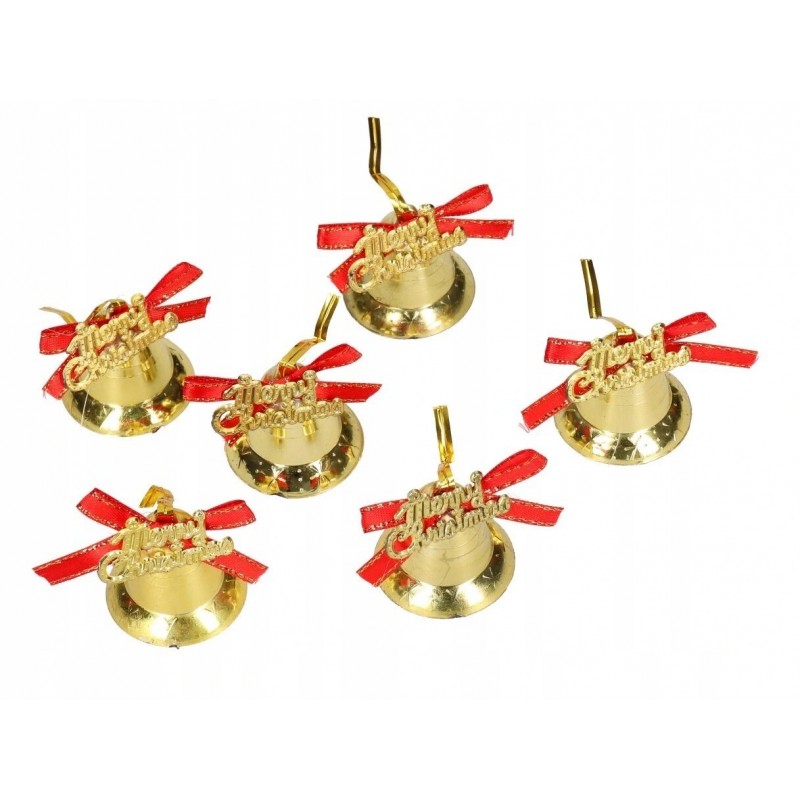 DZWONEK DZWONKI BOMBKI NA CHOINKĘ STROIK 6 SZT