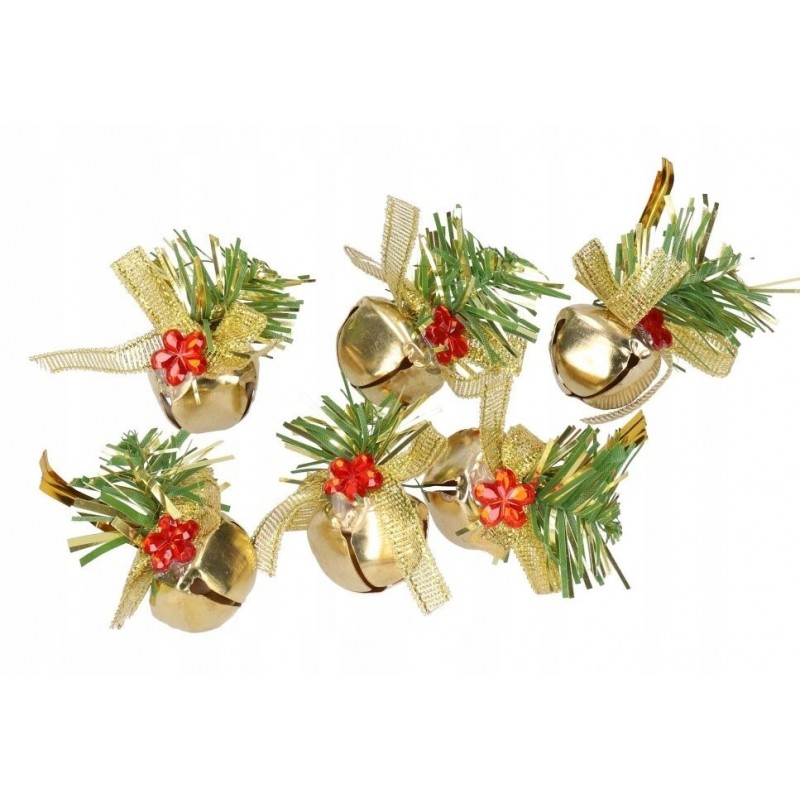 DZWONEK DZWONKI BOMBKI NA CHOINKĘ STROIK 6 SZT