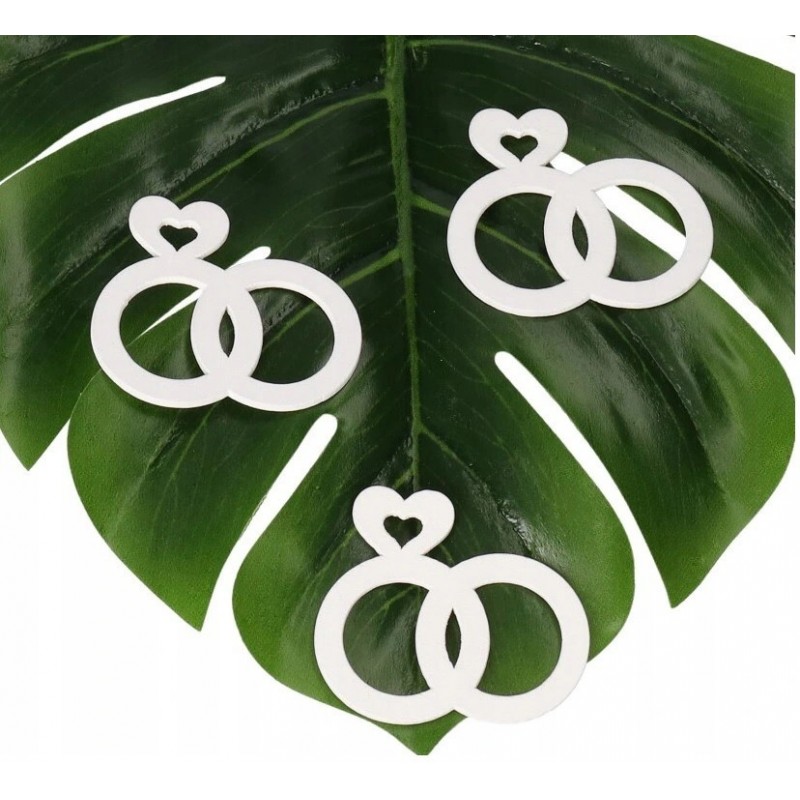 OBRĄCZKI DREWNIANE DEKORACJA ŚLUBNA 6SZT