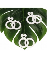 OBRĄCZKI DREWNIANE DEKORACJA ŚLUBNA 6SZT