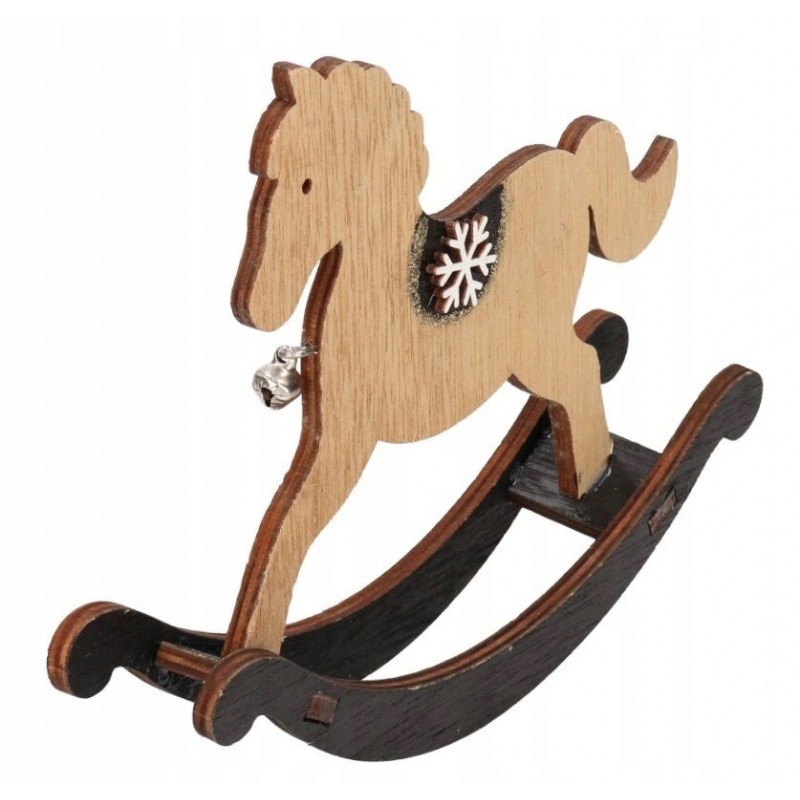 KONIK NA BIEGUNACH FIGURKA OZDOBA STROIK 18CM