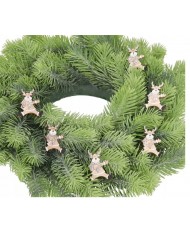 RENIFER DREWNIANY NA PRZYLEPCU 6SZT OZDOBA STROIK