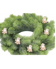 MIKOŁAJ GWIAZDOR DREWNIANY NA PRZYLEPCU 6SZT 3,2CM