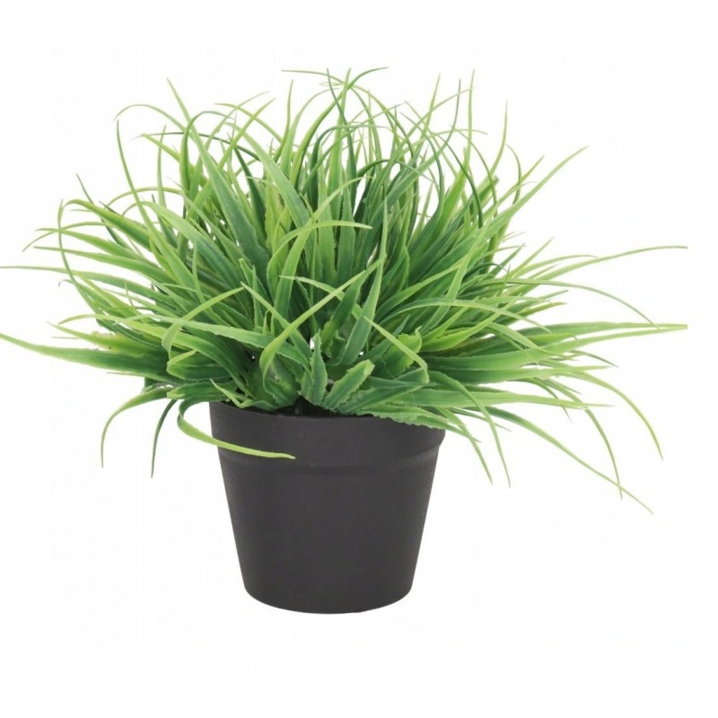 TRAWA W DONICZCE SZTUCZNA ROŚLINA KWIATY 17 CM