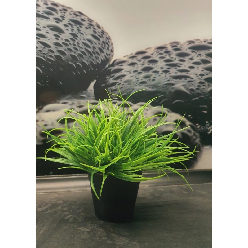 TRAWA W DONICZCE SZTUCZNA ROŚLINA KWIATY 17 CM