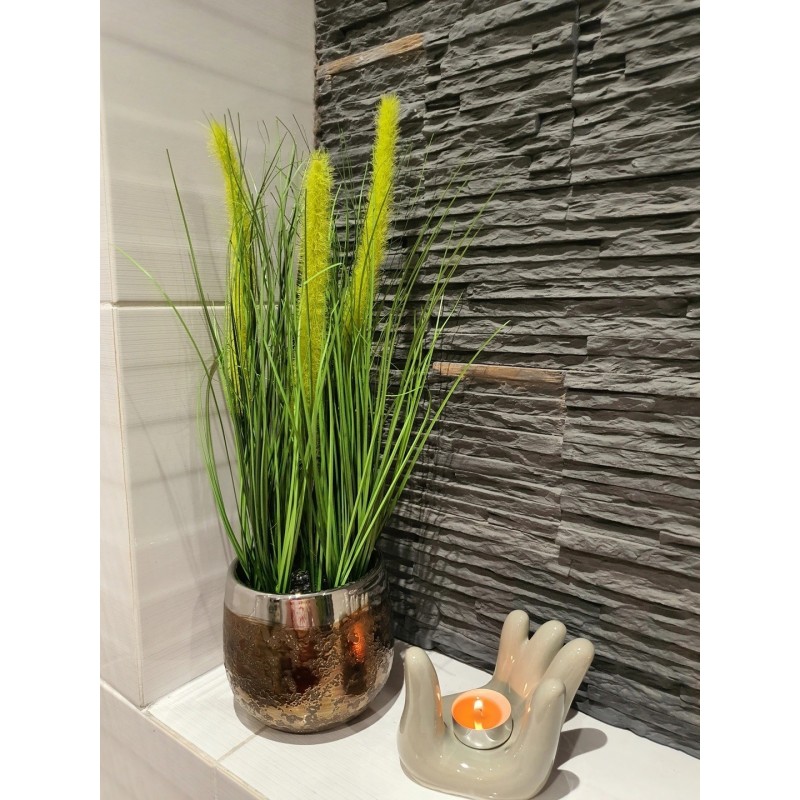 TRAWA W DONICZCE SZTUCZNA ROŚLINA KWIATY 45CM