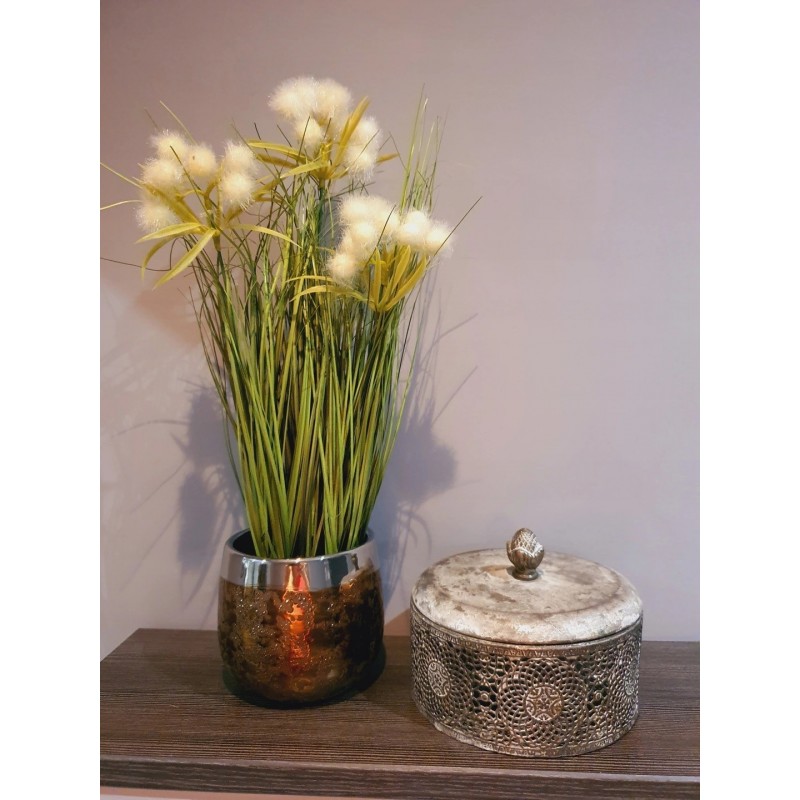 TRAWA W DONICZCE SZTUCZNA ROŚLINA KWIATY 45CM SZTUCZNA TRAWA