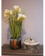 TRAWA W DONICZCE SZTUCZNA ROŚLINA KWIATY 45CM SZTUCZNA TRAWA