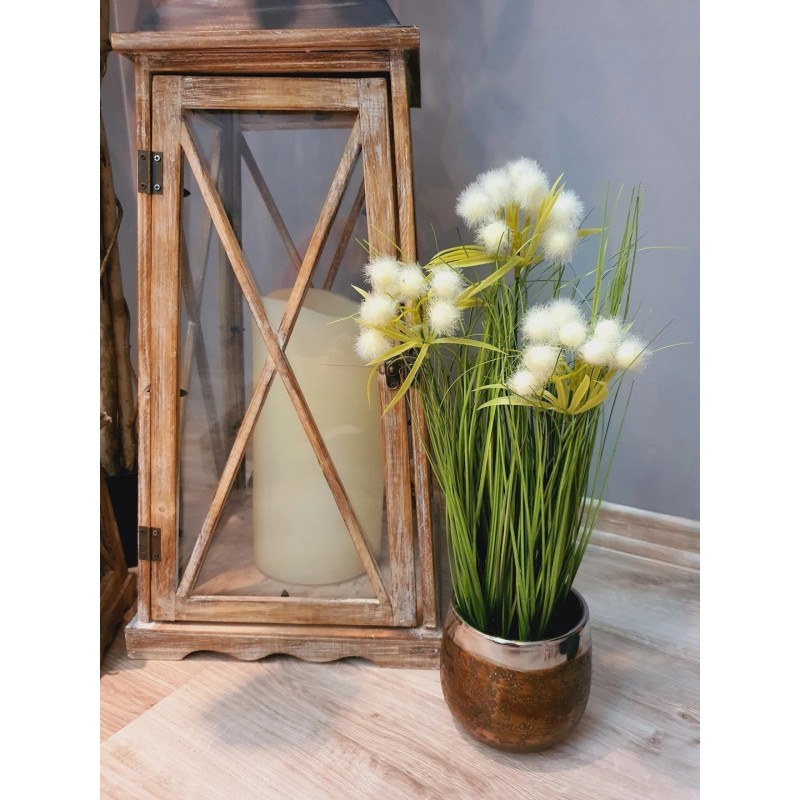 TRAWA W DONICZCE SZTUCZNA ROŚLINA KWIATY 45CM SZTUCZNA TRAWA