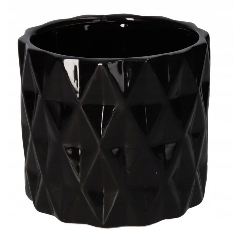 DONICZKA OSŁONKA CERAMICZNA NOWOCZESNA CZARNA