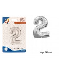 BALONY FOLIOWE CYFERKI BALON FOLIOWY CYFRA 2 80CM
