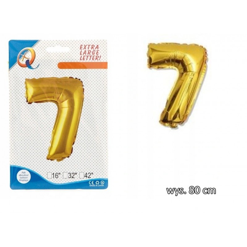 BALONY FOLIOWE CYFERKI BALON FOLIOWY CYFRA 7 80CM