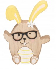 ZAJĄC ZAJĄCZEK WIELKANOCNY DREWNIANY FIGURKA 16 CM