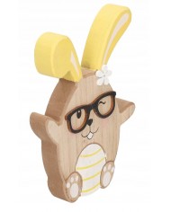 ZAJĄC ZAJĄCZEK WIELKANOCNY DREWNIANY FIGURKA 16 CM