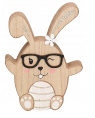 ZAJĄC ZAJĄCZEK WIELKANOCNY DREWNIANY FIGURKA 16 CM