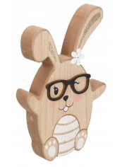ZAJĄC ZAJĄCZEK WIELKANOCNY DREWNIANY FIGURKA 16 CM