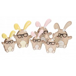 ZAJĄC ZAJĄCZEK WIELKANOCNY DREWNIANY FIGURKA 16 CM