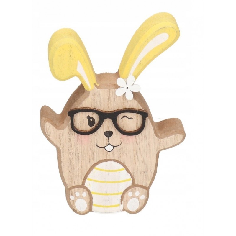 ZAJĄC ZAJĄCZEK WIELKANOCNY DREWNIANY FIGURKA 12 CM