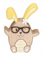 ZAJĄC ZAJĄCZEK WIELKANOCNY DREWNIANY FIGURKA 12 CM