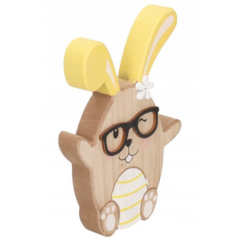 ZAJĄC ZAJĄCZEK WIELKANOCNY DREWNIANY FIGURKA 12 CM
