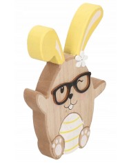ZAJĄC ZAJĄCZEK WIELKANOCNY DREWNIANY FIGURKA 12 CM