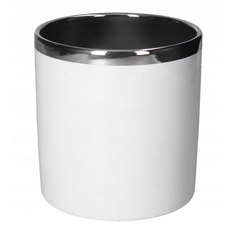 DONICZKA OSŁONKA CERAMICZNA BIAŁA DONICZKI OSŁONKI