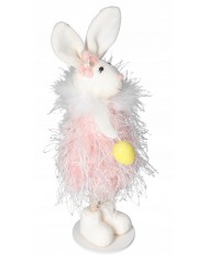 ZAJĄC ZAJĄCZEK WIELKANOCNY FIGURKA DZIEWCZYNKA
