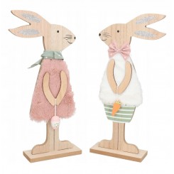 ZAJĄC ZAJĄCZEK WIELKANOCNY DREWNIANY DUŻY FIGURKA
